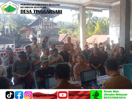 Pendaftaran IKD di Banjar Dinas Kapas Jawa Desa Tinggarsari